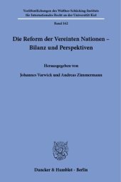 book Die Reform der Vereinten Nationen – Bilanz und Perspektiven