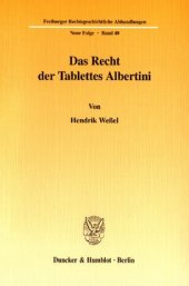 book Das Recht der Tablettes Albertini