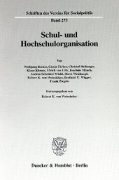 book Schul- und Hochschulorganisation