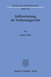 book Stellvertretung im Verfassungsrecht