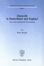 book Zinsrecht in Deutschland und England: Eine rechtsvergleichende Untersuchung