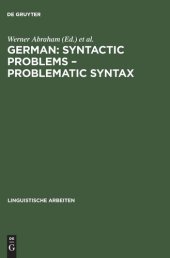 book German: Syntactic Problems – Problematic Syntax