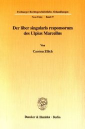 book Der liber singularis responsorum des Ulpius Marcellus