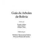 book Guía de Arboles de Bolivia