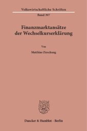 book Finanzmarktansätze der Wechselkurserklärung