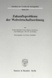 book Zukunftsprobleme der Weltwirtschaftsordnung