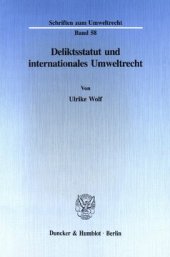 book Deliktsstatut und internationales Umweltrecht