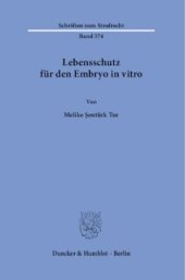 book Lebensschutz für den Embryo in vitro