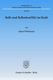 book Rolle und Rollenkonflikt im Recht