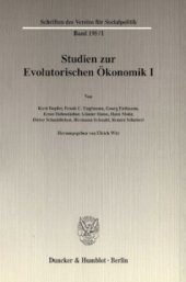 book Studien zur Evolutorischen Ökonomik I