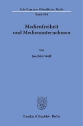 book Medienfreiheit und Medienunternehmen