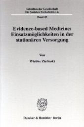 book Evidence-based Medicine: Einsatzmöglichkeiten in der stationären Versorgung