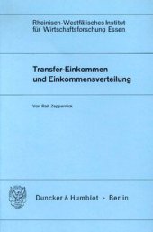 book Transfer-Einkommen und Einkommensverteilung