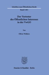 book Der Vertreter des Öffentlichen Interesses in der VwGO