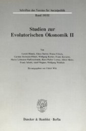 book Studien zur Evolutorischen Ökonomik II