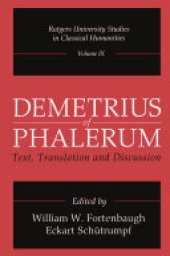 book Demetrius of Phalerum: Text, Translation and Discussion