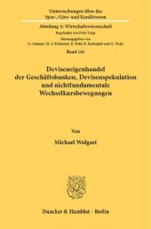 book Deviseneigenhandel der Geschäftsbanken, Devisenspekulation und nichtfundamentale Wechselkursbewegungen