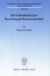 book Die Einheitlichkeit der Bewertung im Konzernabschluß