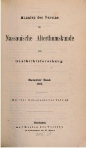 book Annalen des Vereins für Nassauische Altertumskunde und Geschichtsforschung