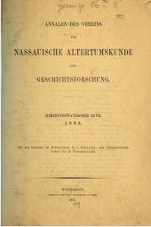 book Annalen des Vereins für Nassauische Altertumskunde und Geschichtsforschung