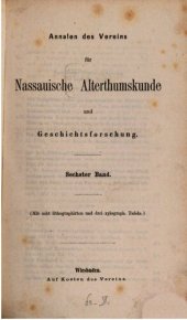 book Annalen des Vereins für Nassauische Altertumskunde und Geschichtsforschung