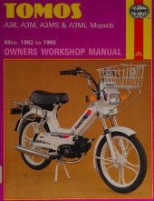 book Haynes Tomos A3K, A3M, A3MS & A3ML Mopeds Owners Workshop Manual