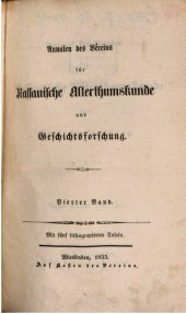 book Annalen des Vereins für Nassauische Altertumskunde und Geschichtsforschung