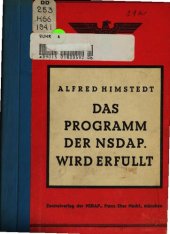 book Das Programm der NSDAP. wird erfüllt