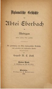 book Diplomatische Geschichte der Abtei Eberbach im Rheingau von 1331 bis 1803. Als Fortsetzung von Bärs Diplomatischer Geschichte