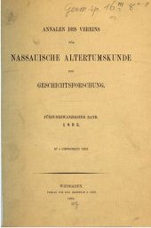 book Annalen des Vereins für Nassauische Altertumskunde und Geschichtsforschung