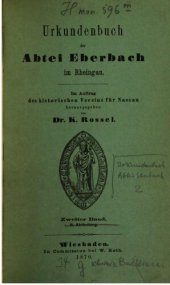 book Urkundenbuch der Abtei Eberbach im Rheingau