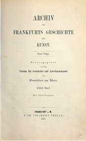 book Archiv für Frankfurts Geschichte und Kunst