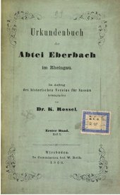 book Urkundenbuch der Abtei Eberbach im Rheingau