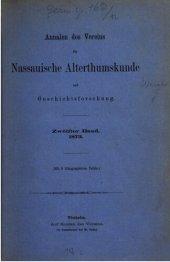 book Annalen des Vereins für Nassauische Altertumskunde und Geschichtsforschung