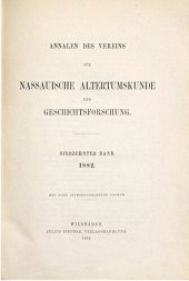 book Annalen des Vereins für Nassauische Altertumskunde und Geschichtsforschung