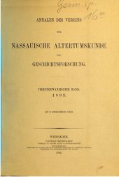 book Annalen des Vereins für Nassauische Altertumskunde und Geschichtsforschung