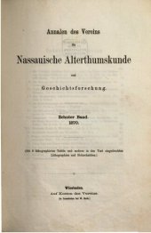 book Annalen des Vereins für Nassauische Altertumskunde und Geschichtsforschung