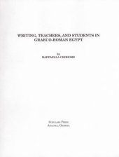 book Writing, teachers, and students in Graeco-Roman Egypt