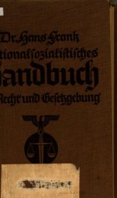 book Nationalsozialistisches Handbuch für Recht und Gesetzgebung