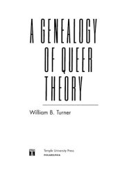 book A genealogy of queer theory