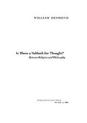 book Is there a sabbath for thought?: between religion and philosophy