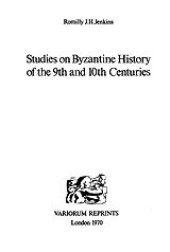 book Studies on Byzantine history of the 9th and 10th centuries