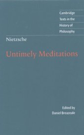 book Untimely meditations