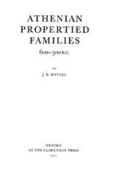 book Athenian propertied families, 600-300 B.C.