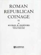 book Roman Republican coinage, Vol. 2