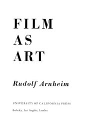 book Film as art