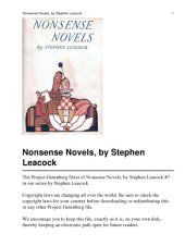 book Nonsense Novels