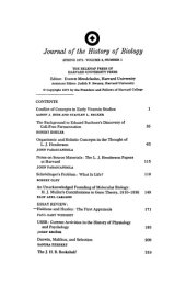 book Journal of the History of Biology, Vol. 4, No. 1