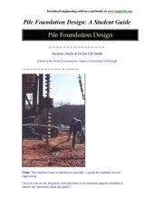 book Pile Foundation Design: A Student Guide