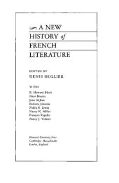 book A new history of French literature